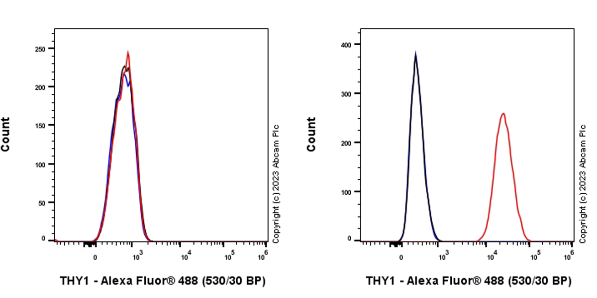 Flow Cytometry - Alexa Fluor® 488 Anti-CD90 / Thy1 antibody [EPR28145-53] (AB315961), expandable thumbnail