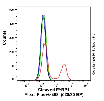 Flow Cytometry (Intracellular) - Alexa Fluor® 488 Anti-Cleaved PARP1 antibody [Y34] (AB237432)
