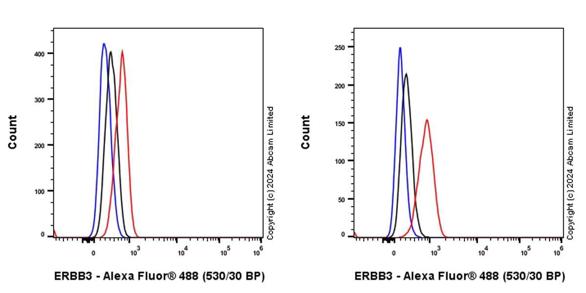 Flow Cytometry (Intracellular) - Alexa Fluor® 488 Anti-ErbB3 / HER3 antibody [EPR22669-25] (AB322172), expandable thumbnail