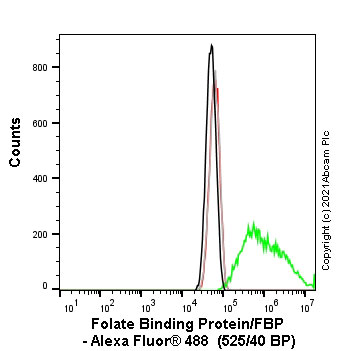 Flow Cytometry - Alexa Fluor® 488 Anti-Folate Binding Protein/FBP antibody [EPR23387-276] (AB275198), expandable thumbnail