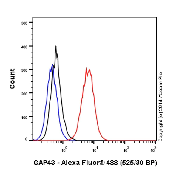Flow Cytometry (Intracellular) - Alexa Fluor® 488 Anti-GAP43 antibody [EP890Y] - Neuronal Marker (AB196324)