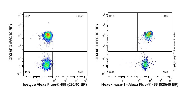 Flow Cytometry (Intracellular) - Alexa Fluor® 488 Anti-Hexokinase 1 antibody [EPR10134(B)] - Mitochondrial Outer Membrane Marker (AB184818)