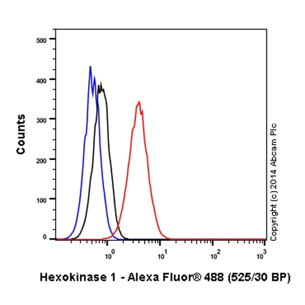 Flow Cytometry (Intracellular) - Alexa Fluor® 488 Anti-Hexokinase 1 antibody [EPR10134(B)] - Mitochondrial Outer Membrane Marker (AB184818)