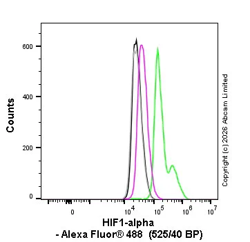 Flow Cytometry (Intracellular) - Alexa Fluor® 488 Anti-HIF1a antibody [EP1215Y] (AB326123)