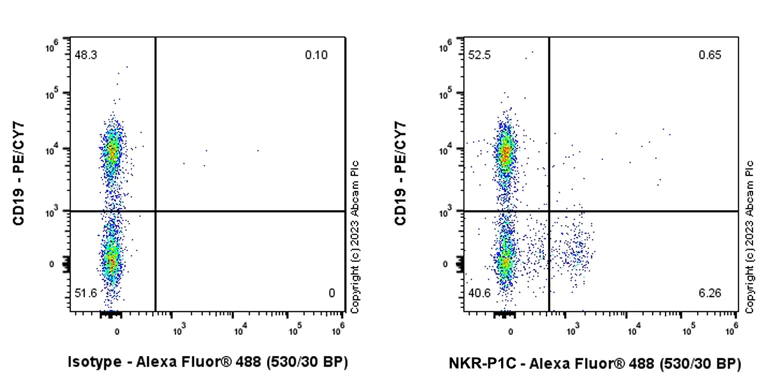 Flow Cytometry - Alexa Fluor® 488 Anti-NKR-P1C/NK1.1 antibody [EPR22990-31] (AB313750)