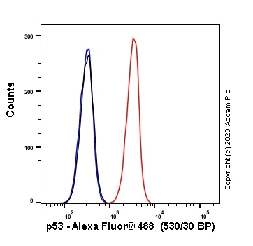 Flow Cytometry - Alexa Fluor® 488 Anti-p53 antibody [SP5] (AB270192)