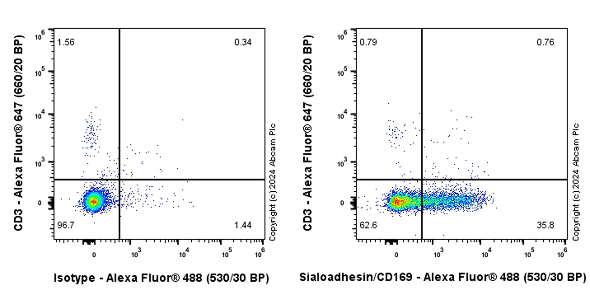 Flow Cytometry - Alexa Fluor® 488 Anti-Sialoadhesin/CD169 antibody [EPR27102-11] (AB317479), expandable thumbnail