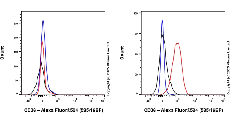 Flow Cytometry - Alexa Fluor® 594 Anti-CD36 antibody [EPR27433-40] (AB323888)