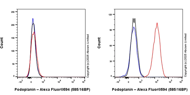 Flow Cytometry - Alexa Fluor® 594 Anti-Podoplanin antibody [EPR27193-535] (AB324155)