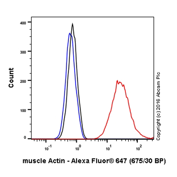 Flow Cytometry (Intracellular) - Alexa Fluor® 647 Anti-ACTC1 antibody [EP184E] (AB198370)