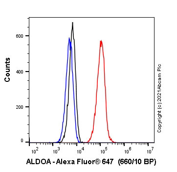 Flow Cytometry (Intracellular) - Alexa Fluor® 647 Anti-Aldolase antibody [EPR23181-39] (AB275162), expandable thumbnail