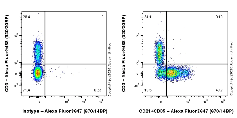 Flow Cytometry - Alexa Fluor® 647 Anti-CD21+CD35 antibody [EPR27417-513] (AB324036)