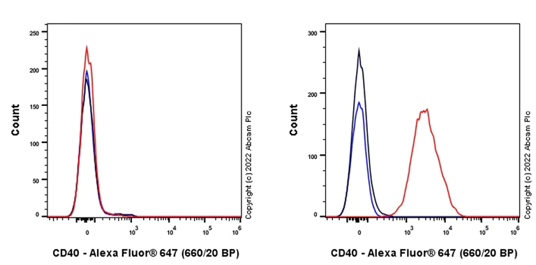 Flow Cytometry - Alexa Fluor® 647 Anti-CD40 antibody [EPR20735] (AB302830)