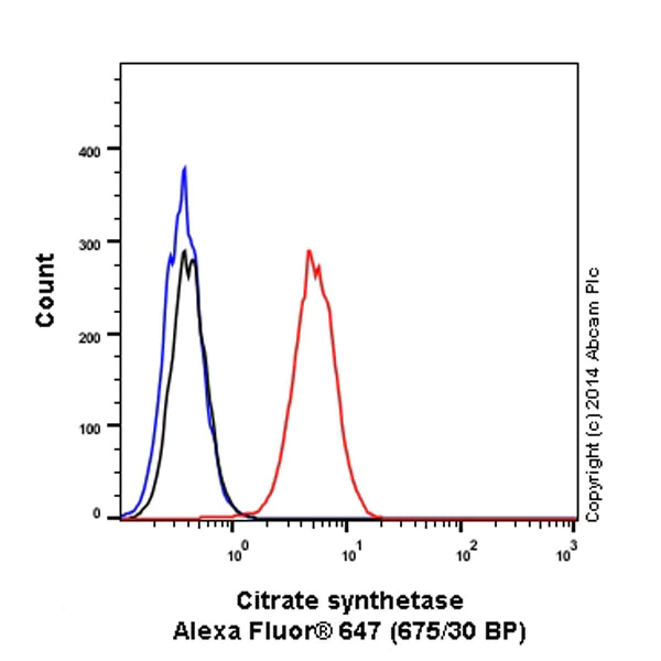Flow Cytometry (Intracellular) - Alexa Fluor® 647 Anti-Citrate synthetase antibody [EPR8067] (AB196860)