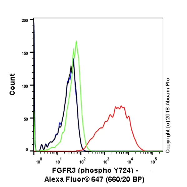 Flow Cytometry (Intracellular) - Alexa Fluor® 647 Anti-FGFR3 (phospho Y724) antibody [EPR2281(3)] (AB237165)