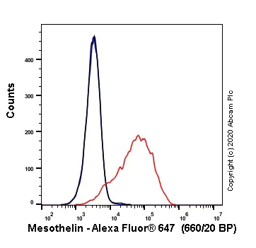 Flow Cytometry - Alexa Fluor® 647 Anti-Mesothelin antibody [EPR19025-42] (AB252135)