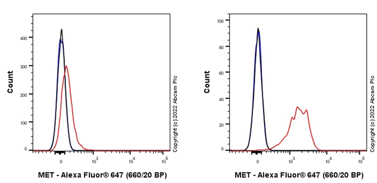 Flow Cytometry - Alexa Fluor® 647 Anti-Met (c-Met) antibody [EPR22436-24] (AB303472)
