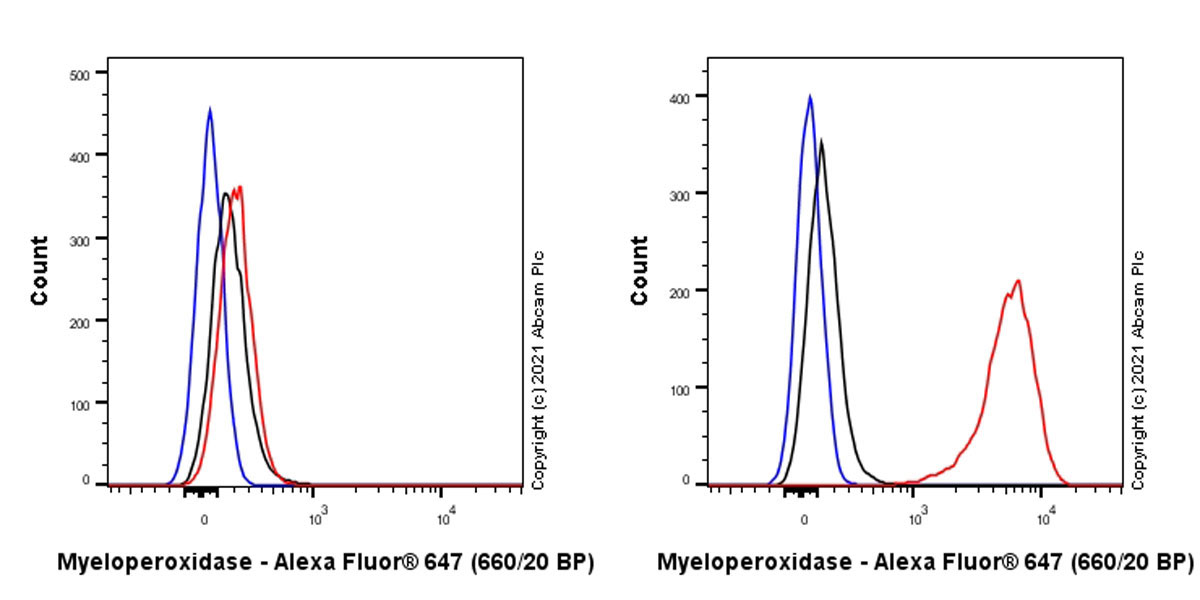 Flow Cytometry (Intracellular) - Alexa Fluor® 647 Anti-Myeloperoxidase antibody [SP72] (AB279686), expandable thumbnail