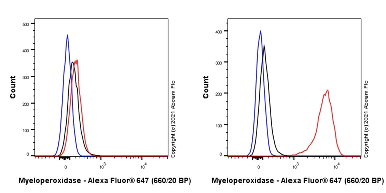 Flow Cytometry (Intracellular) - Alexa Fluor® 647 Anti-Myeloperoxidase antibody [SP72] (AB279686)