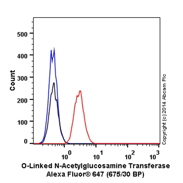 Flow Cytometry (Intracellular) - Alexa Fluor® 647 Anti-OGT / O-Linked N-Acetylglucosamine Transferase antibody [EPR12713] (AB198532)