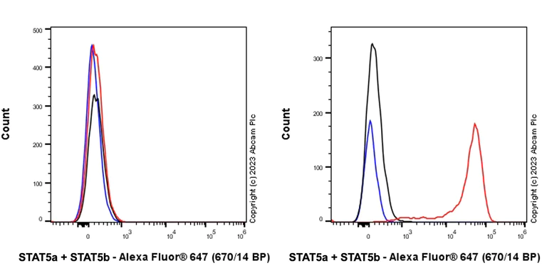 Flow Cytometry - Alexa Fluor® 647 Anti-STAT5a + STAT5b antibody [EPR16671-40] (AB312891)