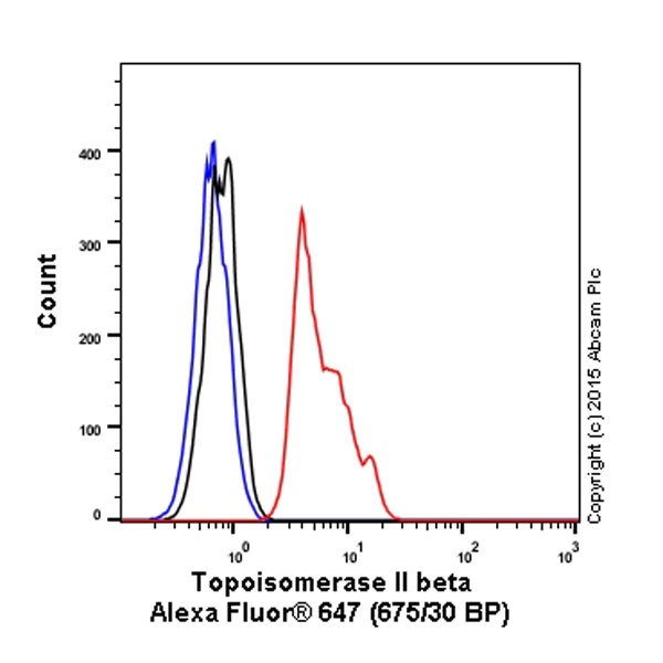 Flow Cytometry (Intracellular) - Alexa Fluor® 647 Anti-Topoisomerase II alpha + Topoisomerase II beta/TOP2B antibody [EPR5377] (AB200993)