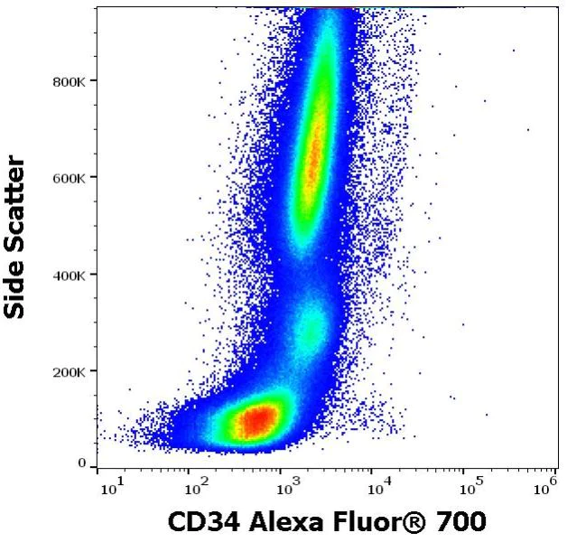 Flow Cytometry - Alexa Fluor® 700 Anti-CD34 antibody [4H11[APG]] (AB270669)
