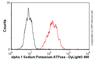 Flow Cytometry - Anti-alpha 1 Sodium Potassium ATPase antibody [M8-P1-A3] - Plasma Membrane Loading Control (AB2872), expandable thumbnail