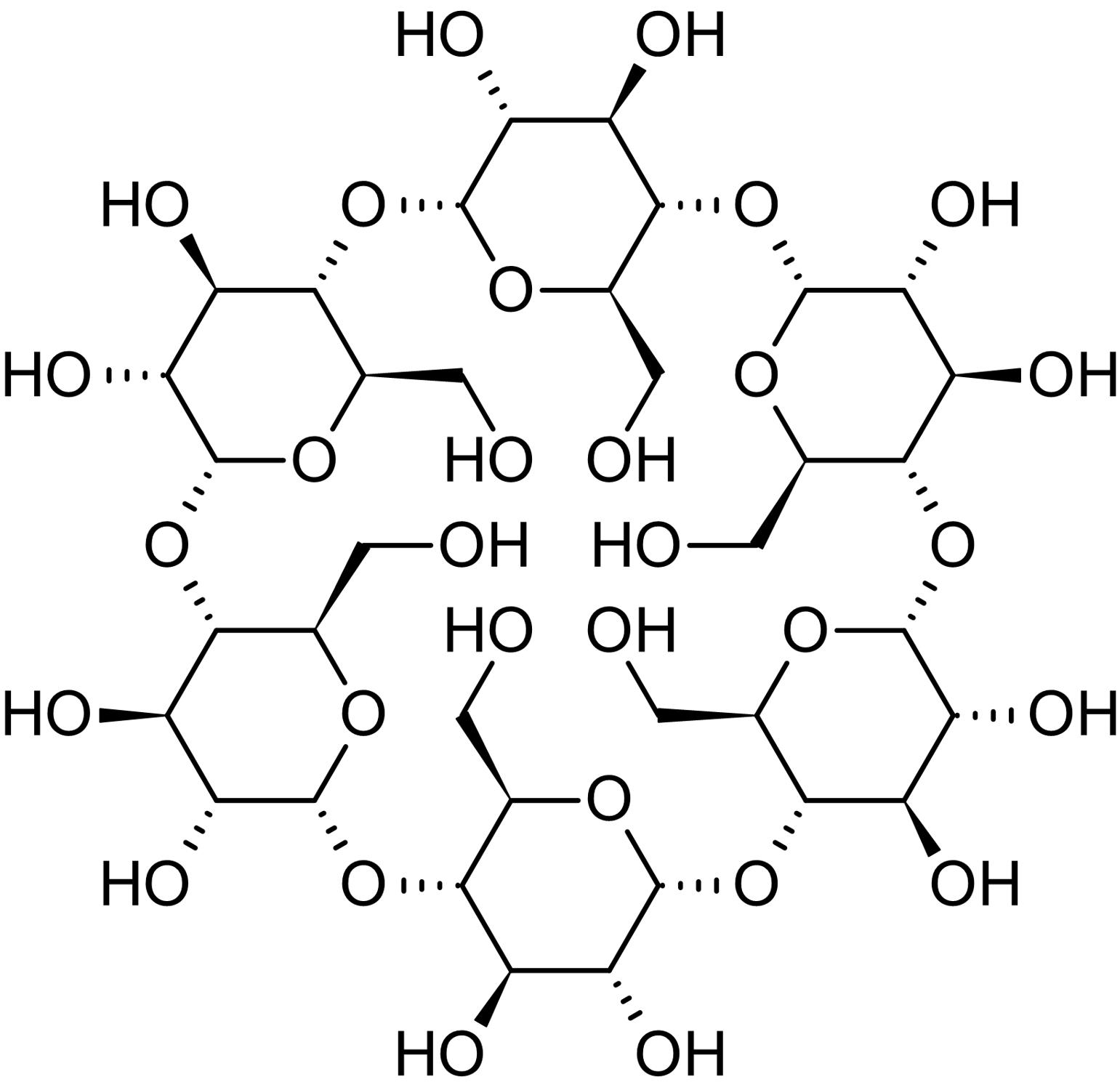alpha-Cyclodextrin, non-reducing cyclic saccharide