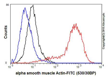 Flow Cytometry (Intracellular) - Anti-alpha smooth muscle Actin (acetyl E3) + ACTG2 (acetyl E3) antibody [E184] - BSA and Azide free (AB215368)