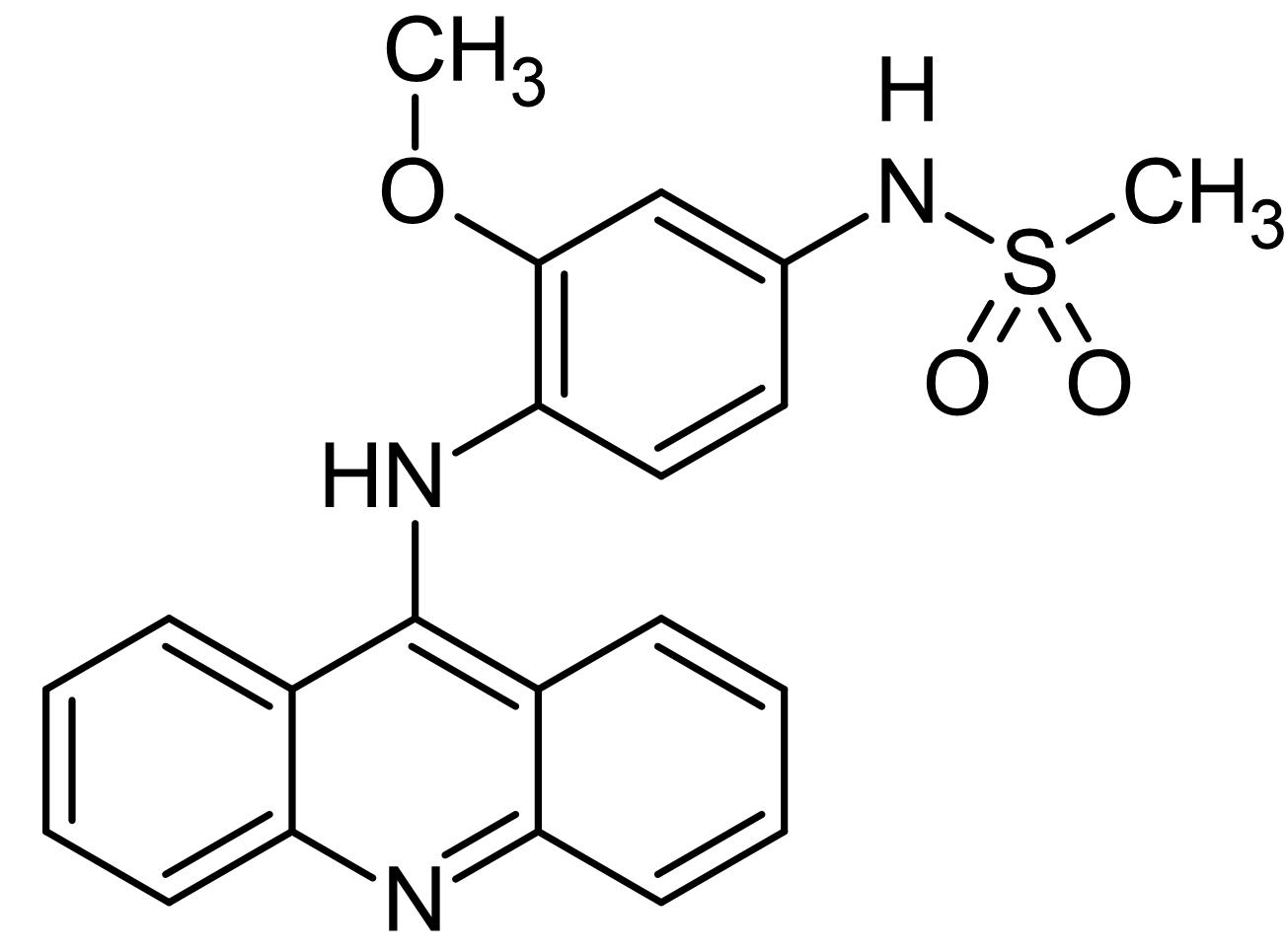 Chemical Structure - Amsacrine, DNA topoisomerase II inhibitor (AB142742), expandable thumbnail