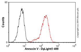 Flow Cytometry - Anti-Annexin V/ANXA5 antibody [1F4-1A5] (AB54775), expandable thumbnail