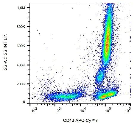 Flow Cytometry - APC/Cy7® Anti-CD43 antibody [MEM-59] (AB233451)