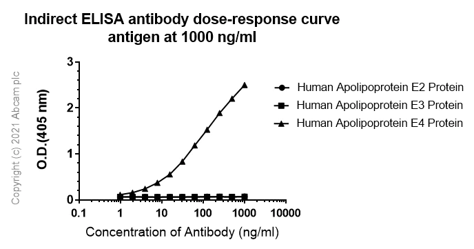 Indirect ELISA - Anti-Apolipoprotein E4 antibody [4E4] (AB169861)