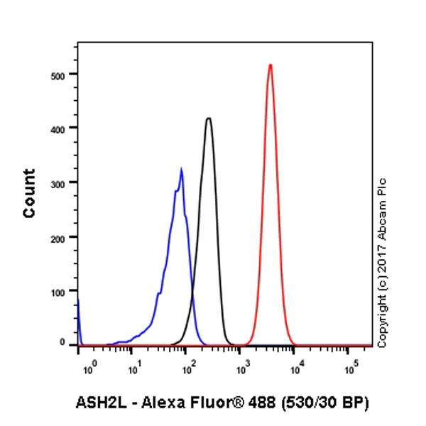 Flow Cytometry (Intracellular) - Anti-ASH2L antibody [EPR13107(B)] - Nuclear Marker (AB176334)