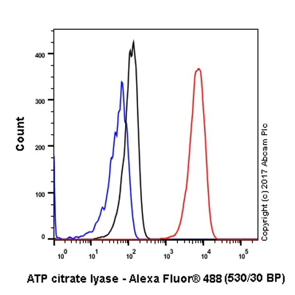 Flow Cytometry (Intracellular) - Anti-ATP citrate lyase antibody [EP704Y] - BSA and Azide free (AB227996)