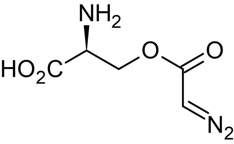 Chemical Structure - Azaserine, serine derivative diazo compound (AB145895)