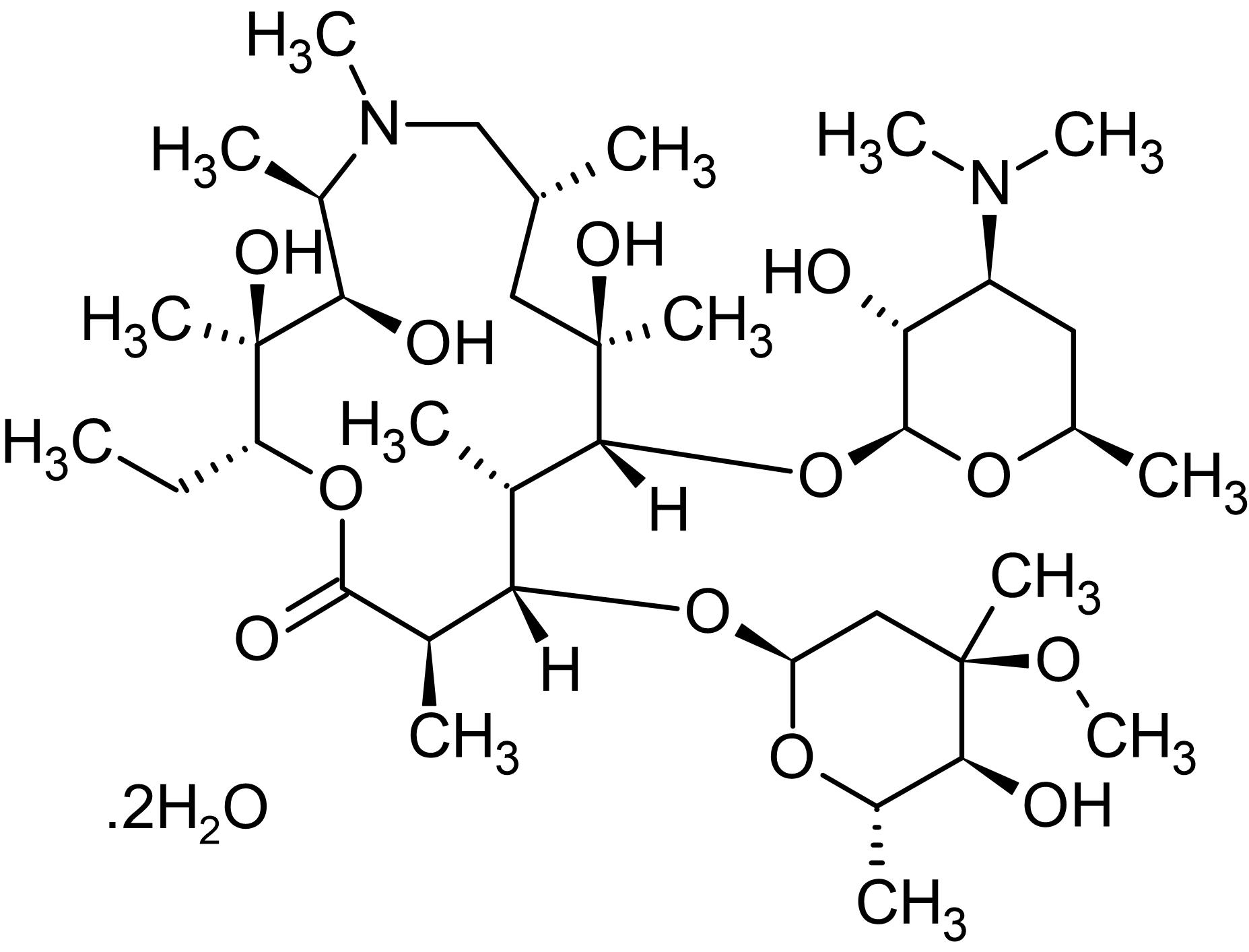 Azithromycin dihydrate, Macrolide antibiotic