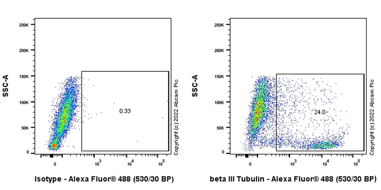 Flow Cytometry (Intracellular) - Anti-beta III Tubulin antibody [2G10] - Neuronal Marker (AB78078)