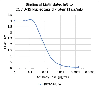 ELISA - Biotin Anti-SARS-CoV-2 nucleocapsid protein antibody [85C10] (AB284656)