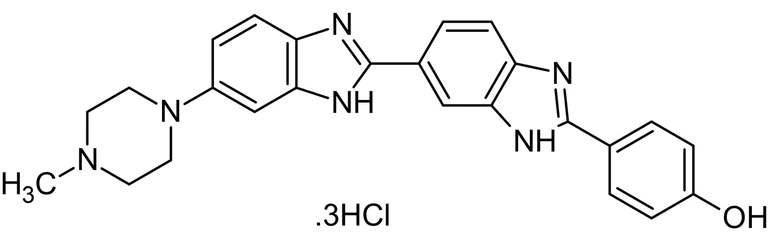 Chemical Structure - Bisbenzimide H 33258 (Hoechst 33258), adenine-thymine selective DNA fluorescent stain (AB145596)