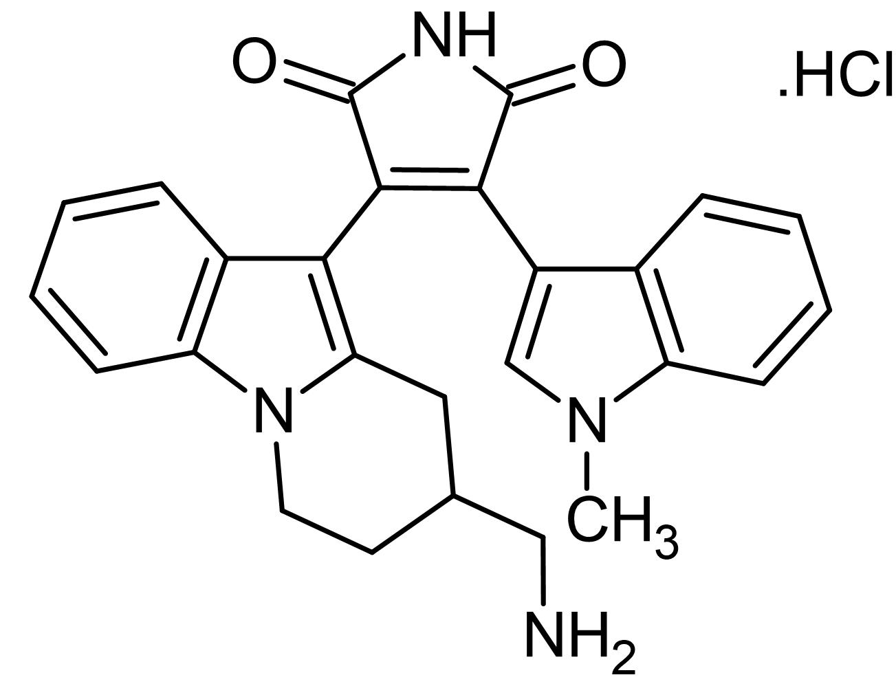 Chemical Structure - Bisindolylmaleimide X hydrochloride (Ro 31-8425), PKC inhibitor (AB144211), expandable thumbnail