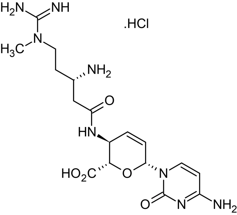 Chemical Structure - Blasticidin S hydrochloride, Nucleoside antibiotic (AB141452)