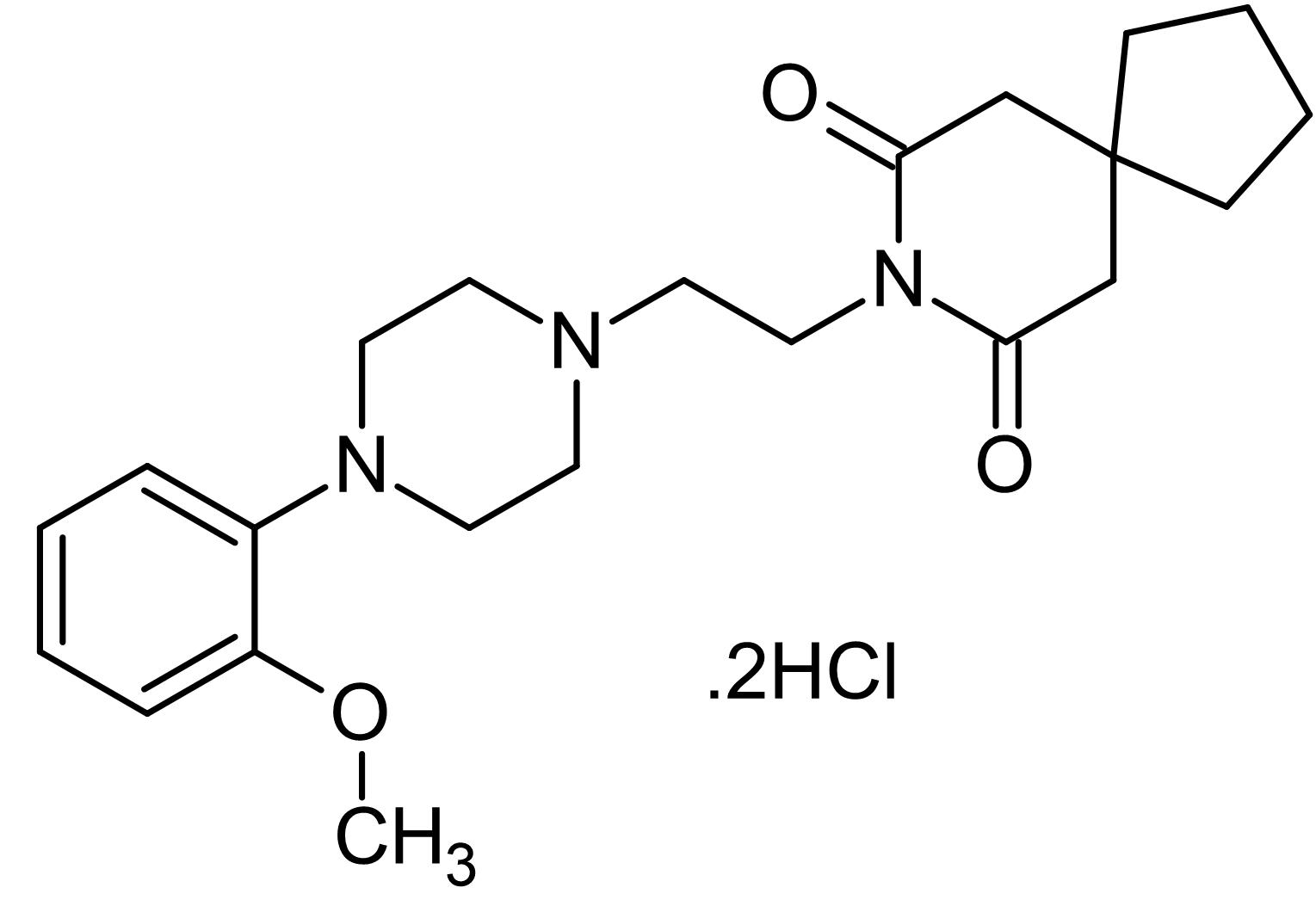 Chemical Structure - BMY 7378 dihydrochloride, 5-HT1A partial agonist. alpha adrenoceptor antagonist. (AB120520), expandable thumbnail