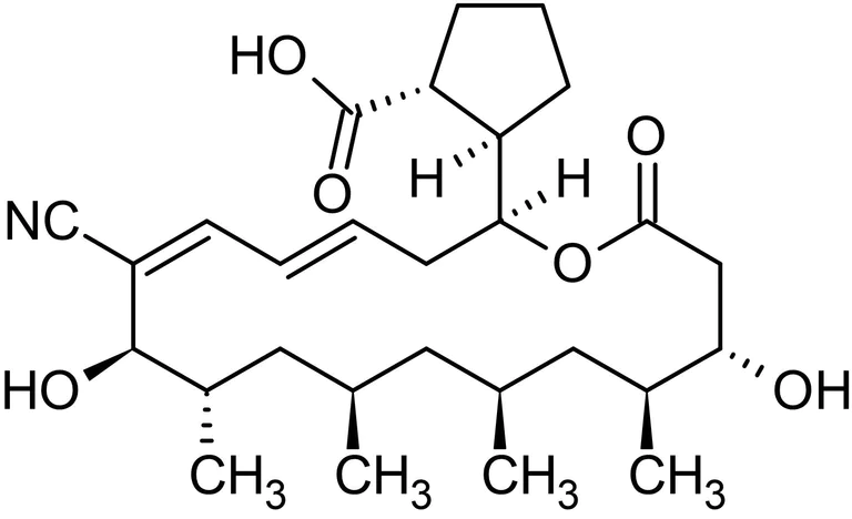 Chemical Structure - Borrelidin, threonyl-tRNA synthetase inhibitor (AB144212)