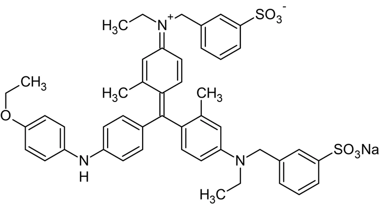Chemical Structure - Brilliant Blue G, noncompetitive P2X7 antagonist (AB120389)