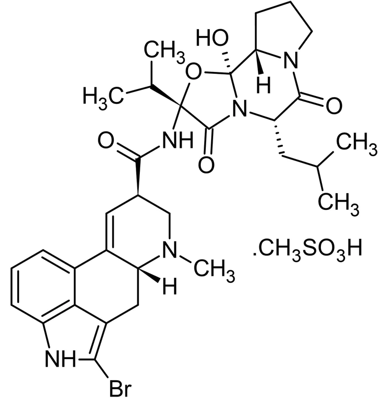 Chemical Structure - Bromocriptine mesylate, D2-like dopamine receptor agonist (AB120574)