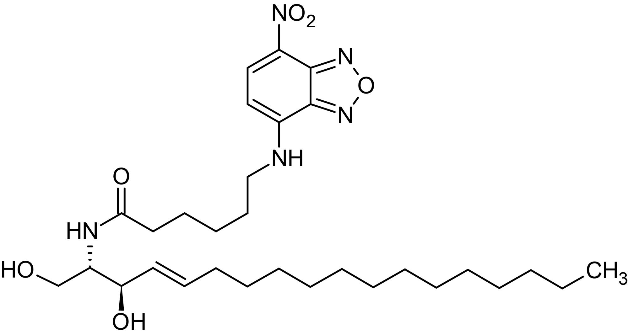 Chemical Structure - C6-NBD-ceramide, fluorescent sphingosine analog (AB144090), expandable thumbnail