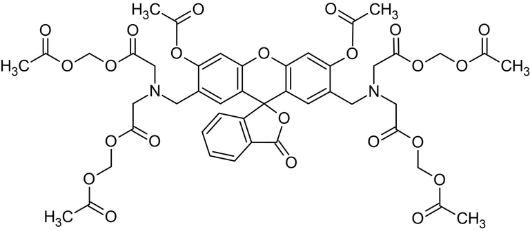 Chemical Structure - Calcein AM, fluorescent dye for cell viability (AB141420)