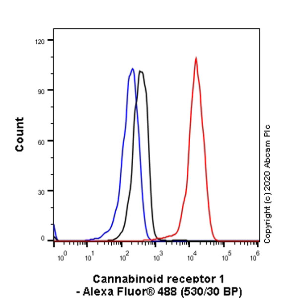 Flow Cytometry (Intracellular) - Anti-Cannabinoid Receptor I antibody [EPR23934-20] (AB259323), expandable thumbnail